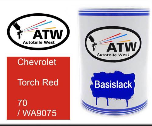 Chevrolet, Torch Red, 70 / WA9075: 500ml Lackdose, von ATW Autoteile West.